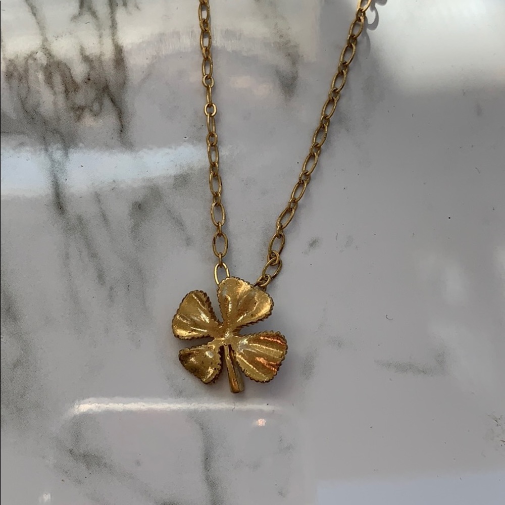 Lucky Brand Dainty Clover Gold Necklace - Picture 3 of 7